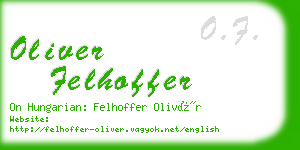 oliver felhoffer business card